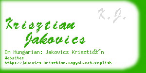 krisztian jakovics business card